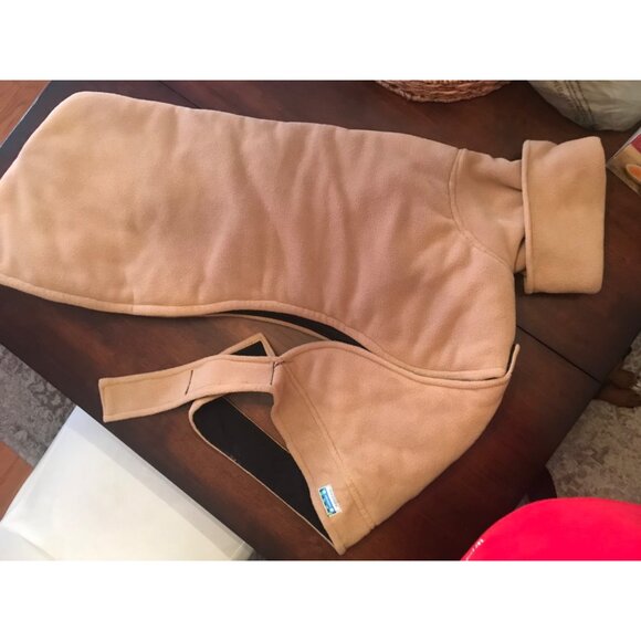 Snow Angel Winter Dog Coat - Tan Fleece with Black Goretex - Large Breeds  Barre - Picture 3 of 15